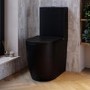 ONLY OPENED - Matt Black Comfort Height Close Coupled Toilet - Roma