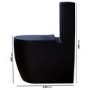 ONLY OPENED - Matt Black Comfort Height Close Coupled Toilet - Roma