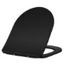 GRADE A1 - Matt Black Comfort Height Close Coupled SEAT - Roma