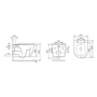 ONLY OPENED - Wall Hung Rimless Toilet with Soft Close Seat - Roma