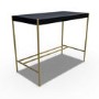 Black Dressing Table with Gold Legs - Roxy