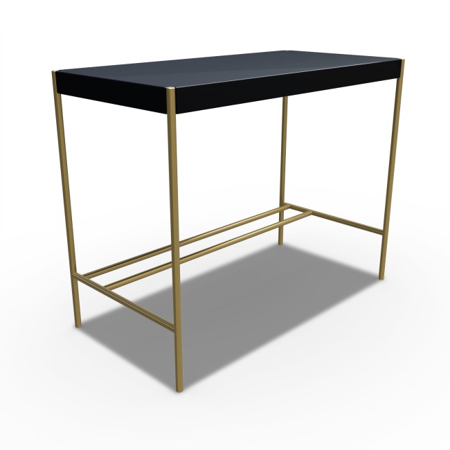 Black Dressing Table with Gold Legs - Roxy
