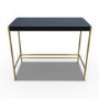 Black Dressing Table with Gold Legs - Roxy