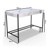 White Marble Effect Dressing Table - Roxy