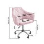 White Marble & Pink Velvet Office Desk and Chair Set - Roxy