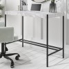 White Marble &amp; Green Velvet Office Desk and Chair Set - Roxy
