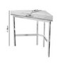 White Faux Marble Corner Desk & Green Velvet Office Chair - Roxy - Marley