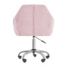 White Marble &amp; Pink Velvet Corner Office Desk and Chair Set - Roxy 