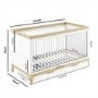 White and Wood Convertible Toddler Bed with Drawer Storage - Rue