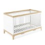 White and Wood Convertible Toddler Bed with Drawer Storage - Rue