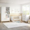 3 Piece Nursery Furniture Set in White and Pine - Rue