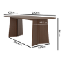 Large Walnut Dining Table - Seats 6 - 8 - Rivo