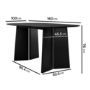 Black Wooden Dining Table - Seats 4 - 6 - Rivo