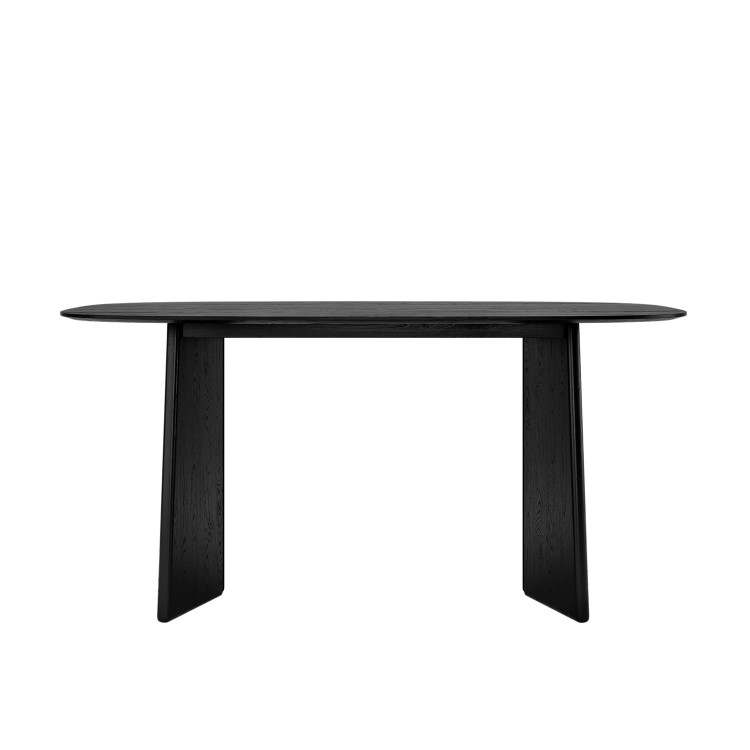 Black Wooden Dining Table - Seats 4 - 6 - Rivo