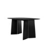 Black Wooden Dining Table - Seats 4 - 6 - Rivo