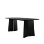 Large Black Wooden Dining Table - Seats 6 - 8 - Rivo