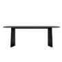 Large Black Wooden Dining Table - Seats 6 - 8 - Rivo