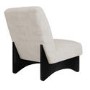 Beige Jacquard Patterned Fabric Chair - Raya