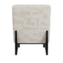 Beige Jacquard Patterned Fabric Chair - Raya