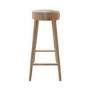 Set of 2 Solid Weathered Oak Kitchen Stools - 70cm - Rayne