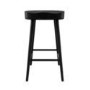 Set of 2 Black Solid Oak Kitchen Stools - 70cm - Rayne