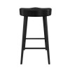 Set of 2 Black Solid Oak Kitchen Stools - 70cm - Rayne