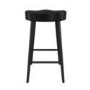 Set of 2 Black Solid Oak Kitchen Stools - 70cm - Rayne