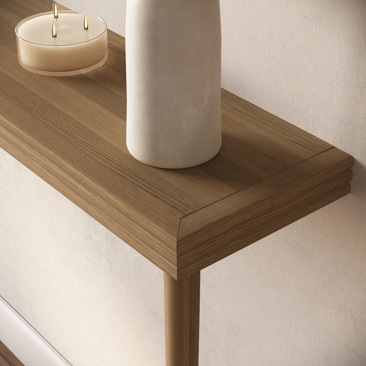 Extra Small & Narrow Solid Weathered Oak Radiator Cover - 80cm - Rayne