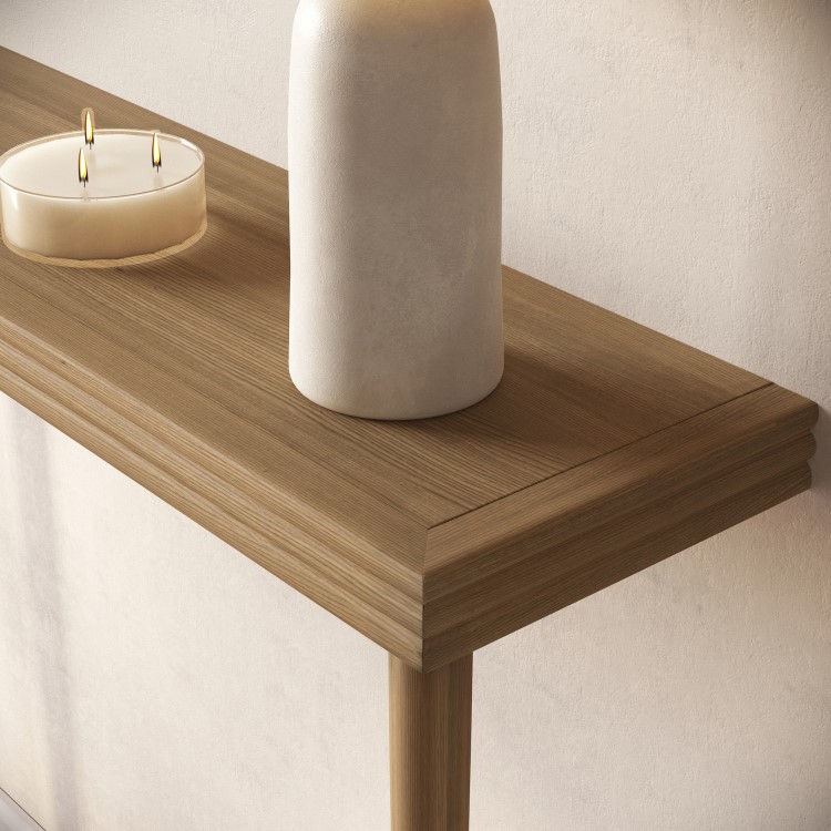 Small & Narrow Solid Weathered Oak Radiator Cover - 115cm - Rayne