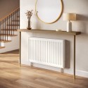 BUN/RYN005/96045 Large & Narrow Solid Weathered Oak Radiator Cover - 150cm - Rayne