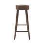 Walnut Solid Oak Kitchen Counter Stool - 70cm - Rayne