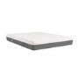 Grey Velvet King Size Ottoman Bed with Hybrid Memory Foam Top Mattress Included - Safina