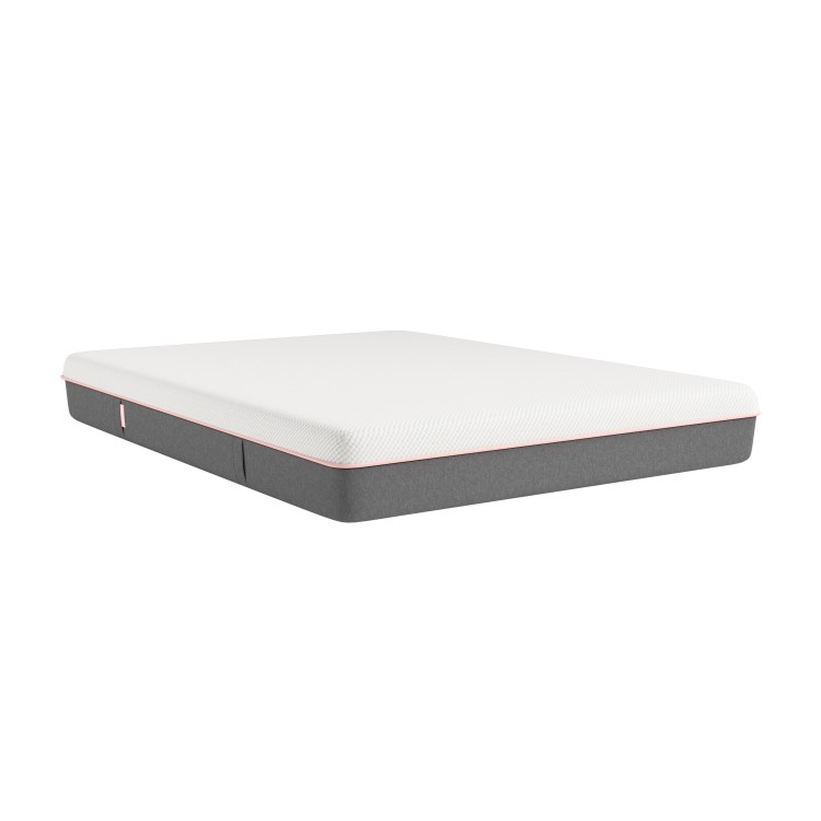 Grey Velvet King Size Ottoman Bed with Hybrid Memory Foam Top Mattress Included - Safina