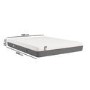 Grey Velvet King Size Ottoman Bed with Hybrid Memory Foam Top Mattress Included - Safina