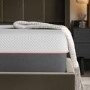 Grey Velvet King Size Ottoman Bed with Hybrid Memory Foam Top Mattress Included - Safina