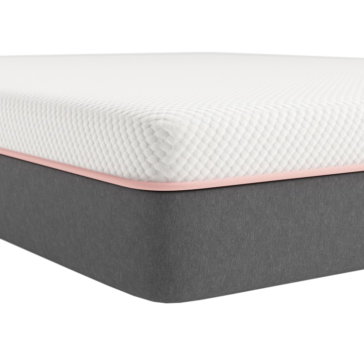 Grey Velvet King Size Ottoman Bed with Hybrid Memory Foam Top Mattress Included - Safina