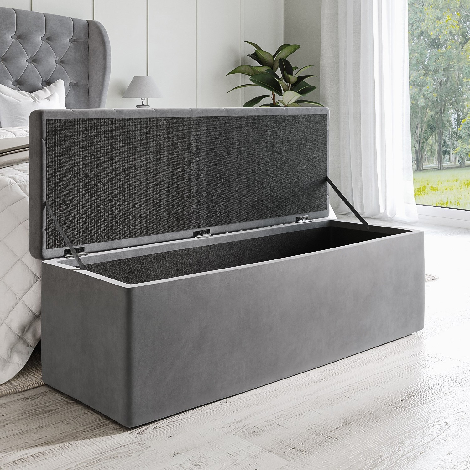 Safina velvet on sale storage blanket box