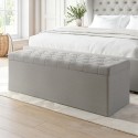 SAF134A Ottoman Storage Blanket Box in Grey Fabric - Safina