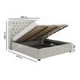 Grey Upholstered Super King Ottoman Bed with Blanket Box - Safina
