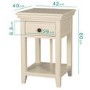Savannah Double Bed 3 Piece Bedroom Set in Ivory/Cream