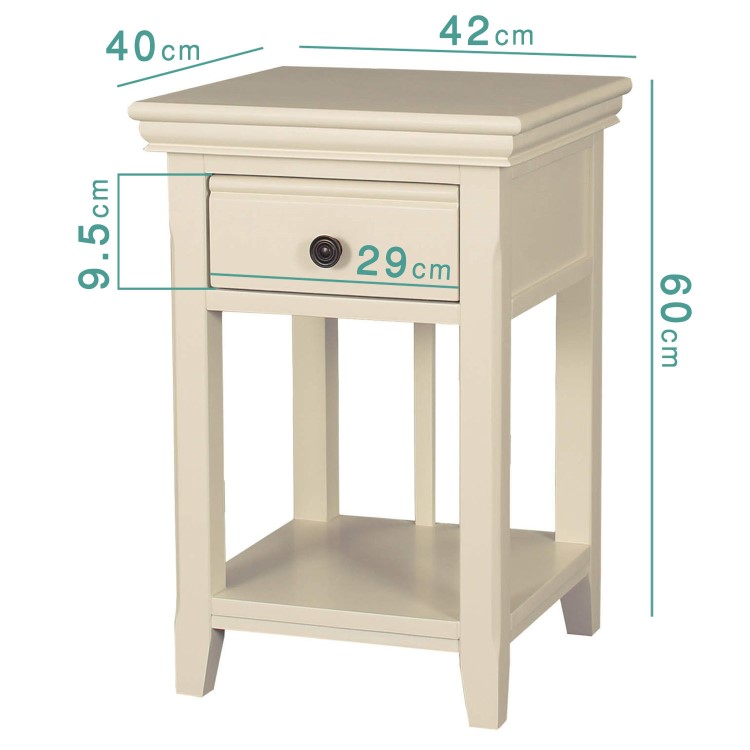 Savannah Double Bed 3 Piece Bedroom Set in Ivory/Cream