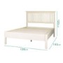 Savannah Double Bed 3 Piece Bedroom Set in Ivory/Cream