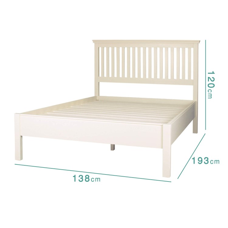 Savannah Double Bed 3 Piece Bedroom Set in Ivory/Cream