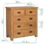 Rustic Saxon Oak 2+3 Chest of Drawers