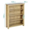 Office Bookcase Shelving Unit Solid Oak- Rustic Saxon Range