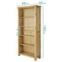 Office Tall Bookcase Shelving Unit - Rustic Saxon Range