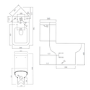 ALMOST PERFECT - Close Coupled Comfort Height Corner Toilet with Soft Close Seat - Seren
