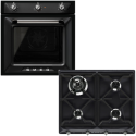 BUN/SF6905N1/103627 Smeg SF6905N1 Victoria Electric Single Oven & SR964NGH 60cm 4 Burner Gas Hob Pack