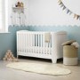 White Pine Nursery Furniture 2-Piece Set with Curved Edges including Cot Bed and Changing Table - Shiloh