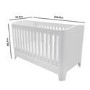 White Pine Nursery Furniture 2-Piece Set with Curved Edges including Cot Bed and Changing Table - Shiloh